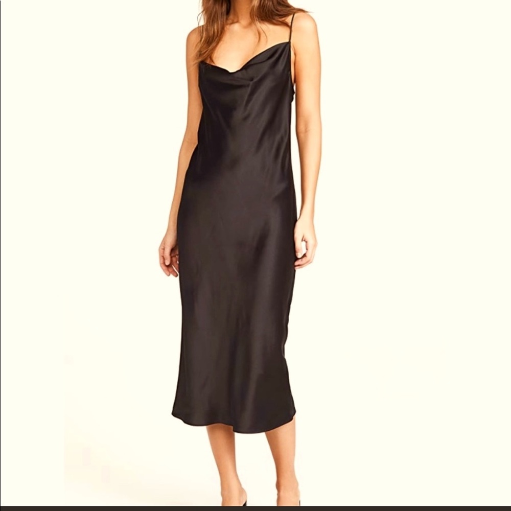 Sincerely Jules Cowl Neck Slip Dress
